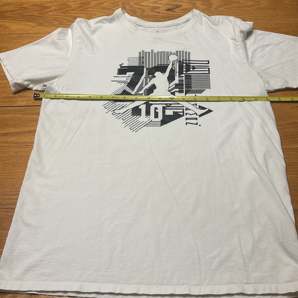 A 3 Piece Set, Jordan White Graphic Tee with Gray & Black Athletic Shorts - Picture 2 of 8
